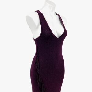 Riller & Fount Deep V-Neck Tank Fringe Dress Size 3 (Large)
